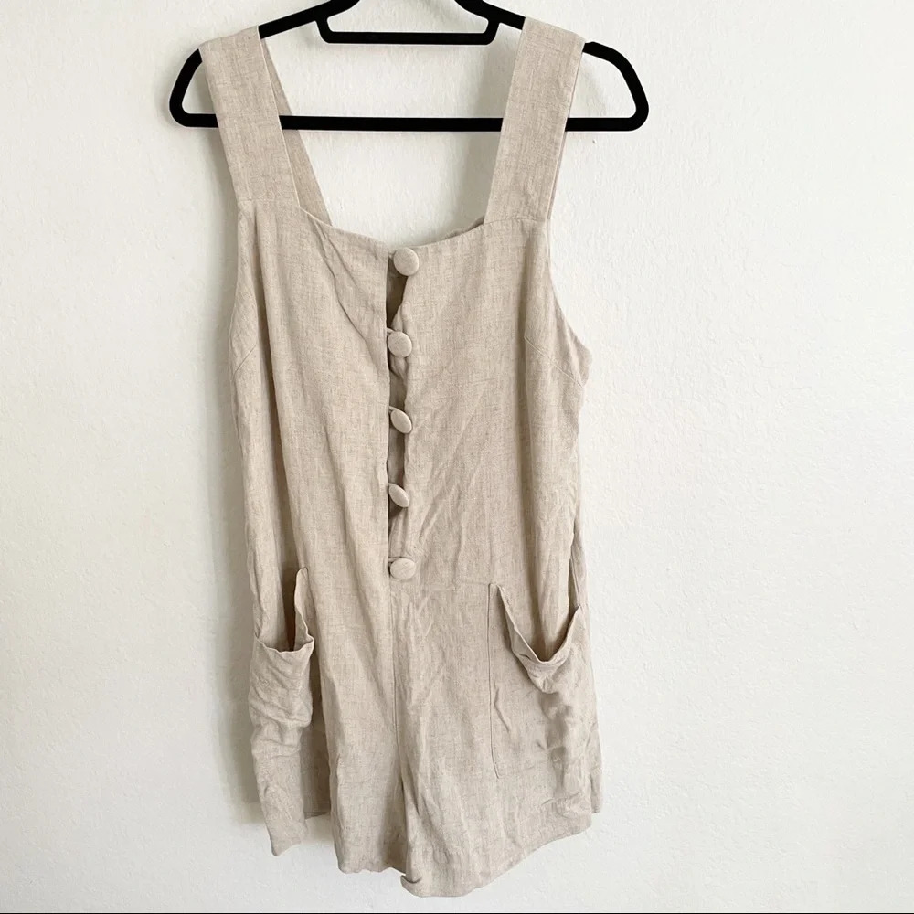 Topshop | linen romper - Picture 2 of 7